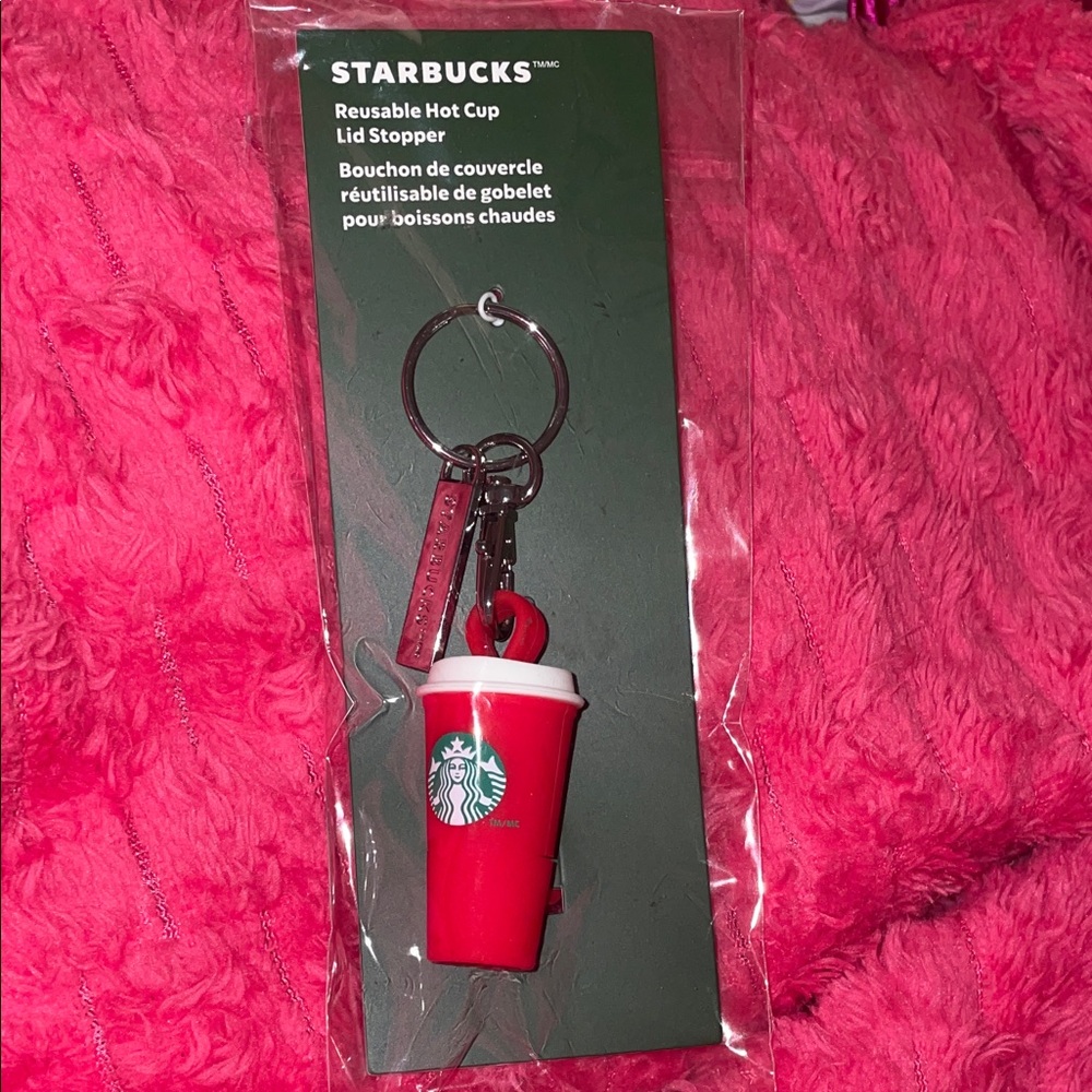 Starbucks Red Cup Lid Stopper Keychain